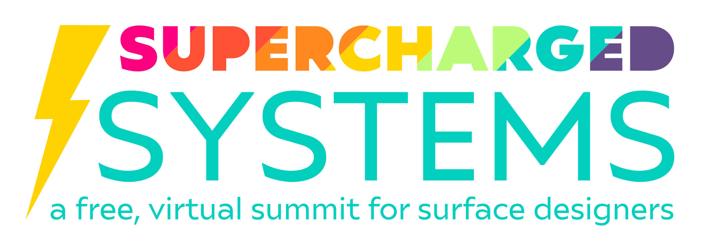 Supercharged Systems Summit logo with lightning bolt